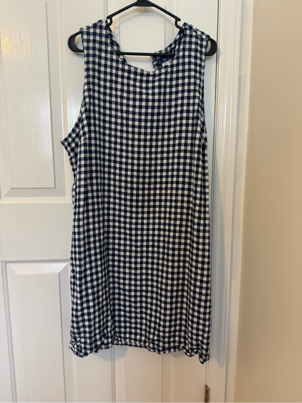 Old Navy Navy and White Gingham Mini Dress